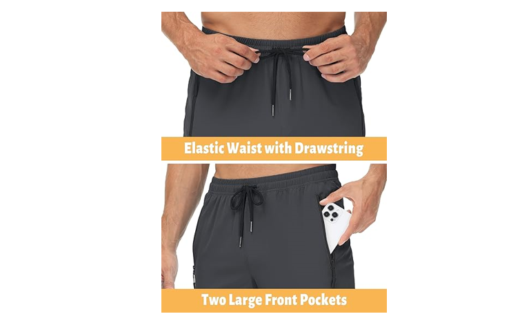 TACVASEN Mens Pants Casual Lightweight Quick Dry Athletic Pants for Men, 30