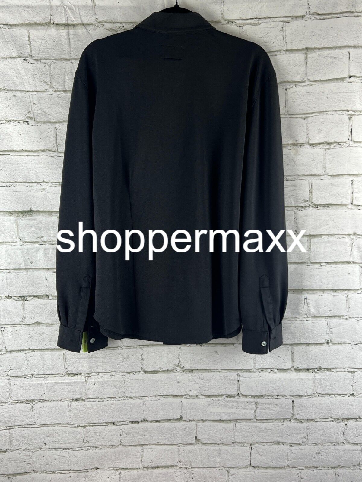 A|X Armani Exchange Men's Black Fitted Shirt Nylon Polyster Mix M