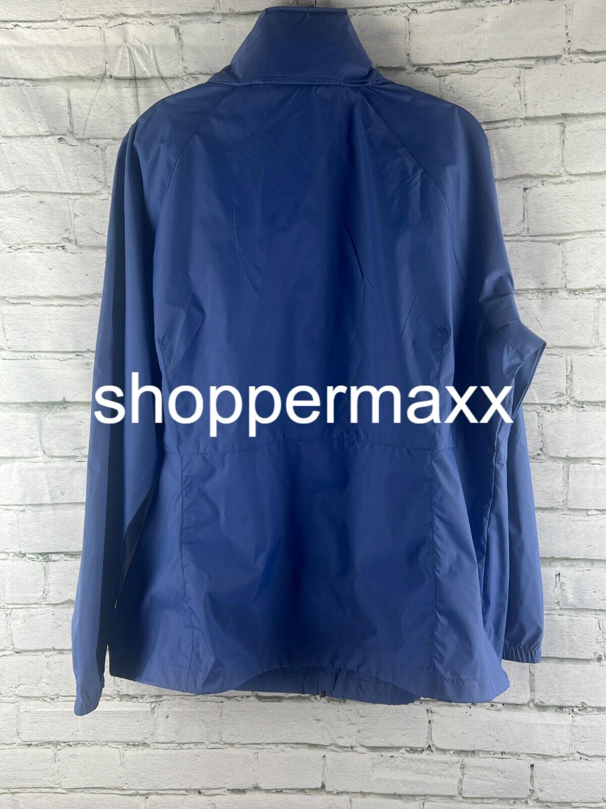 Columbia Women's Hooded Rain Jacket, Blue, Size 2X