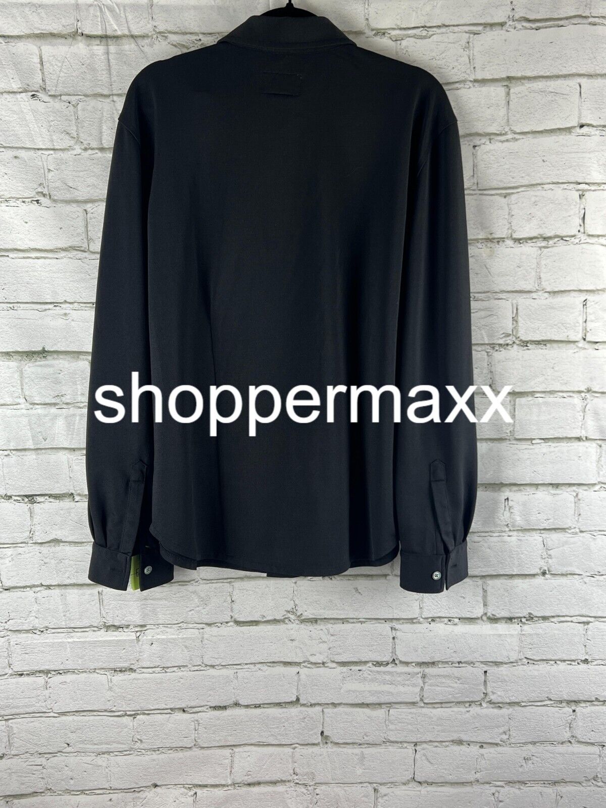 A|X Armani Exchange Men's Black Fitted Shirt Nylon Polyster Mix M