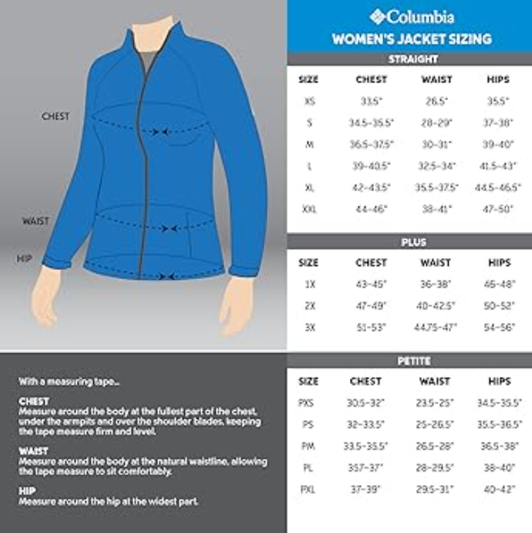 Columbia Women's Hooded Rain Jacket, Blue, Size 2X