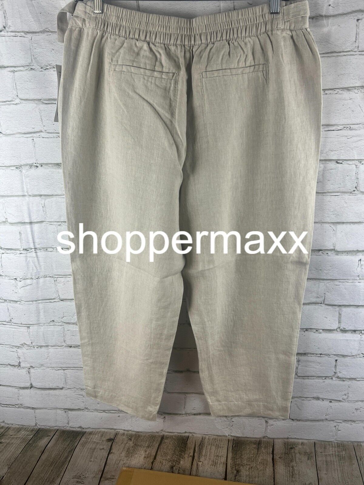 Athleta Voyager Linen Pant for Women Khaki US 18 MSRP $109