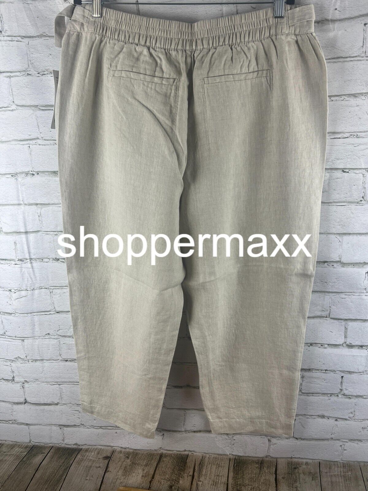 Athleta Voyager Linen Pant for Women Khaki US 18 MSRP $109