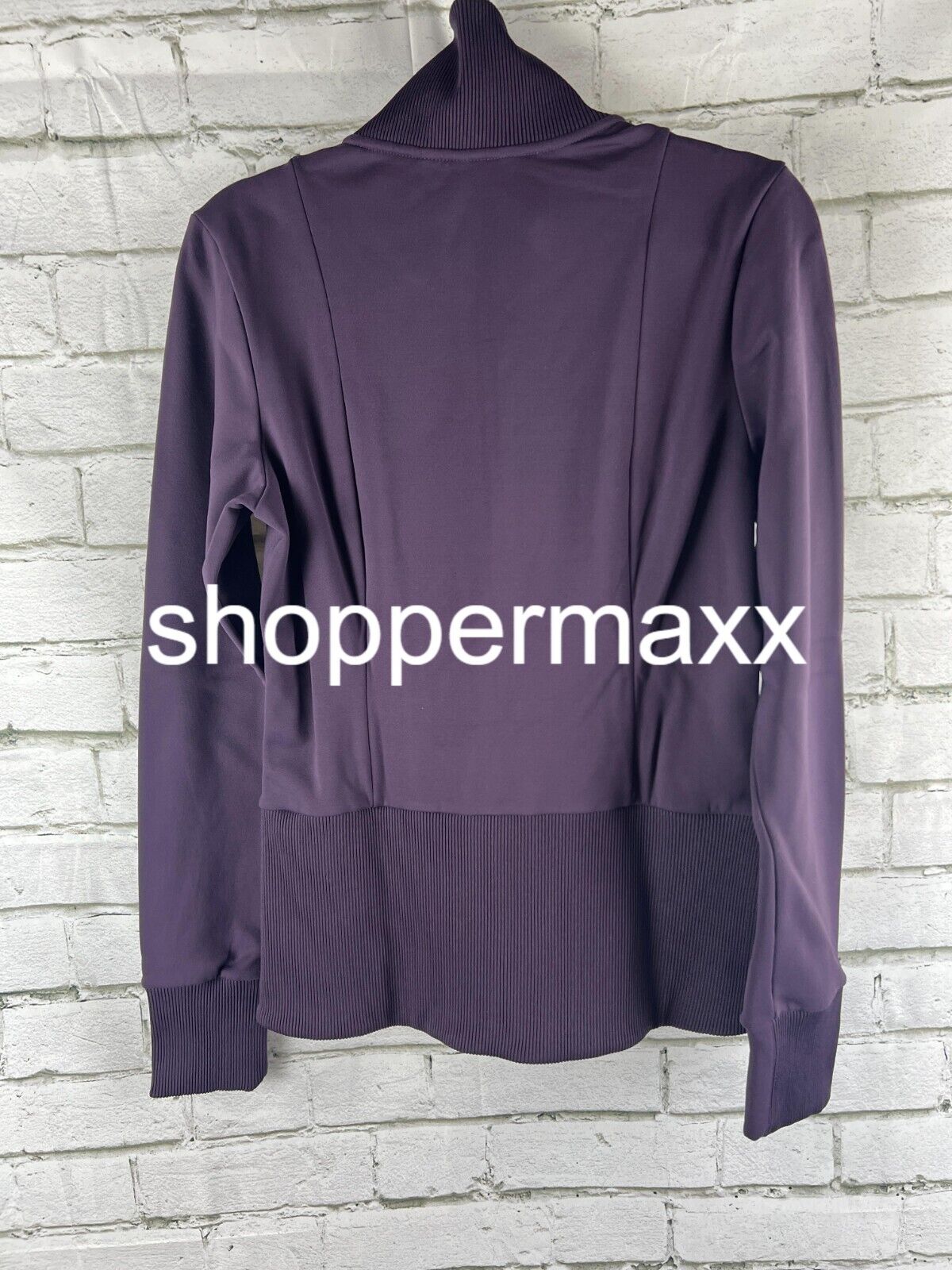 Athleta Women's Full Zip High Collar Hoodie, Plum, Small