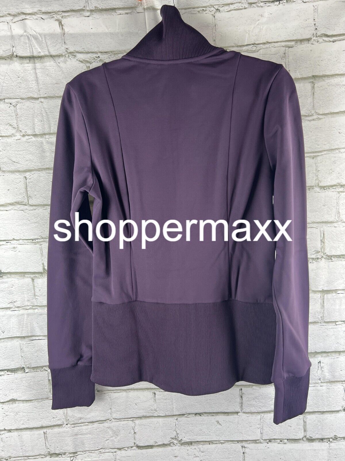 Athleta Women's Full Zip High Collar Hoodie, Plum, Small