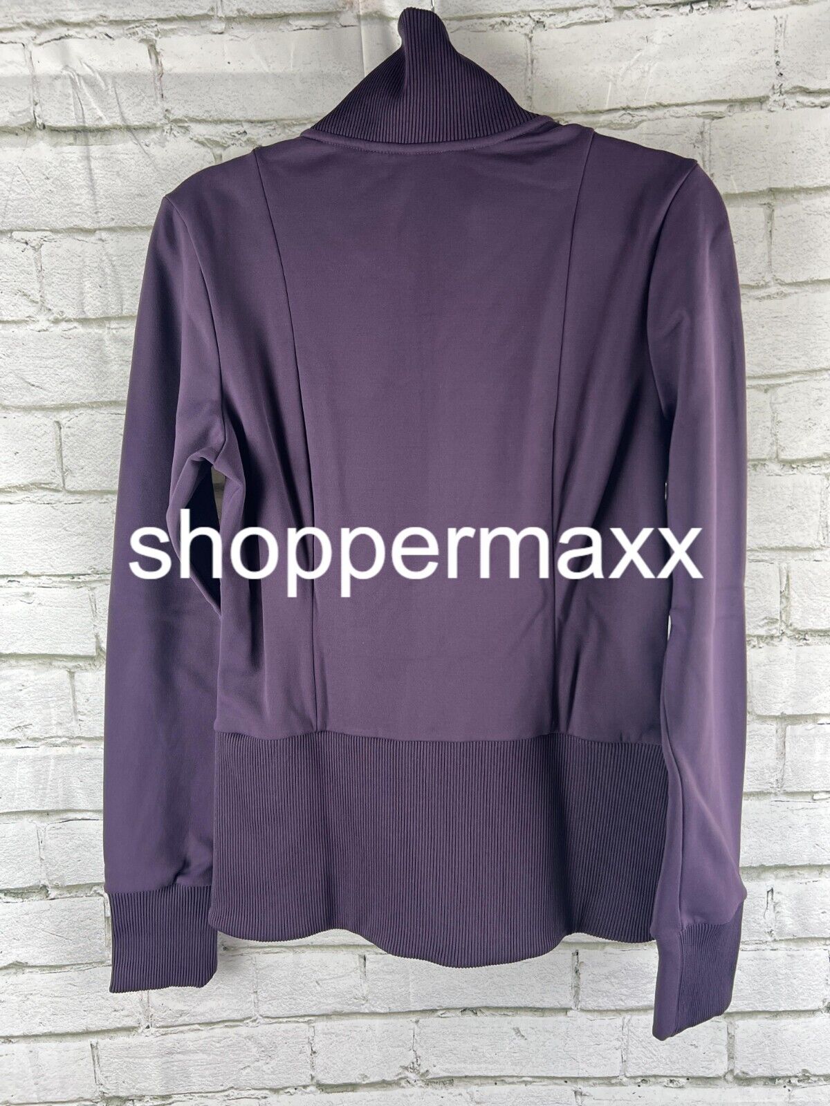Athleta Women's Full Zip High Collar Hoodie, Plum, Small
