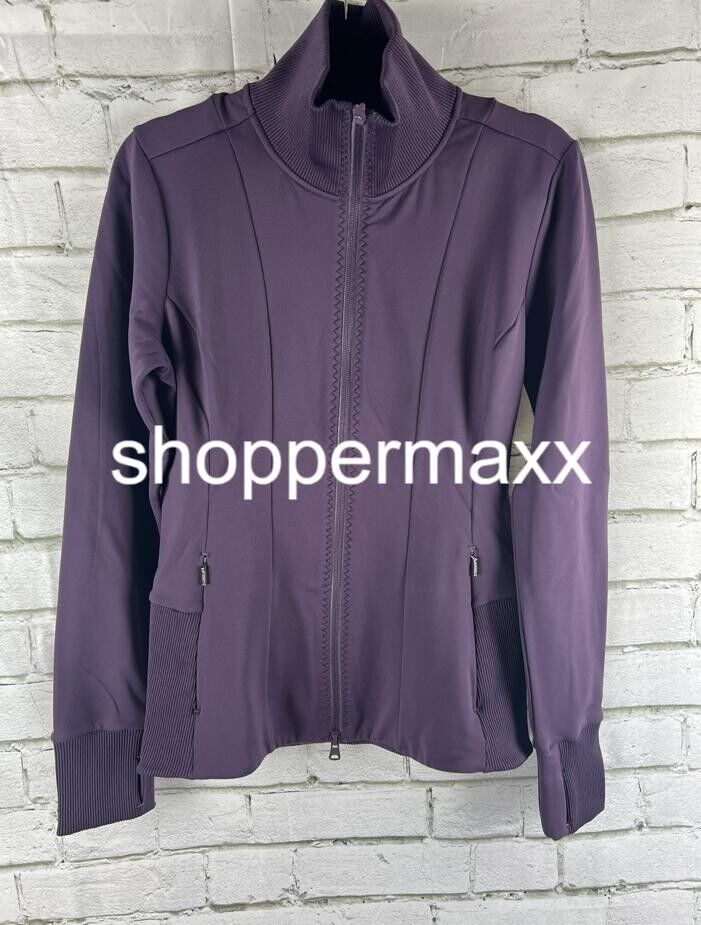 Athleta Women's Full Zip High Collar Hoodie, Plum, Small