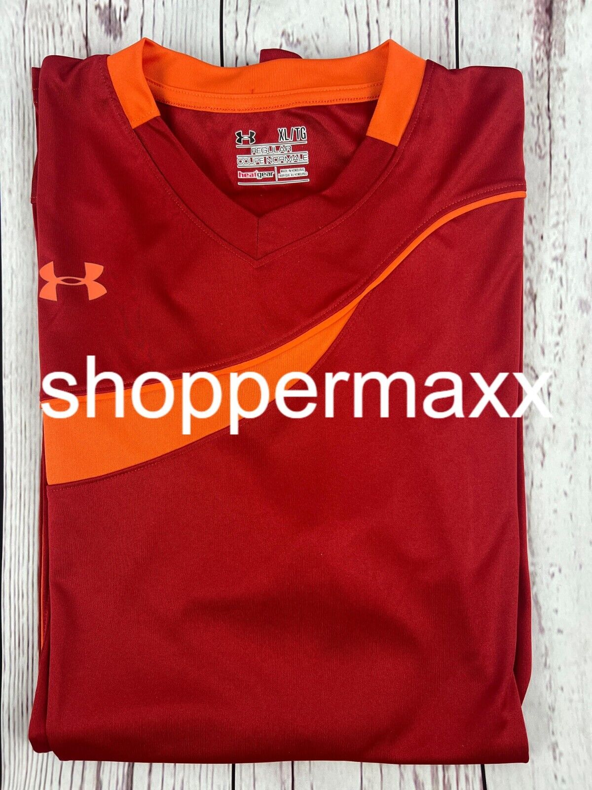Under Armour UA Horizontal Men's Soccer GoalKeeper Jersey 1227683 Red/Orange, XL