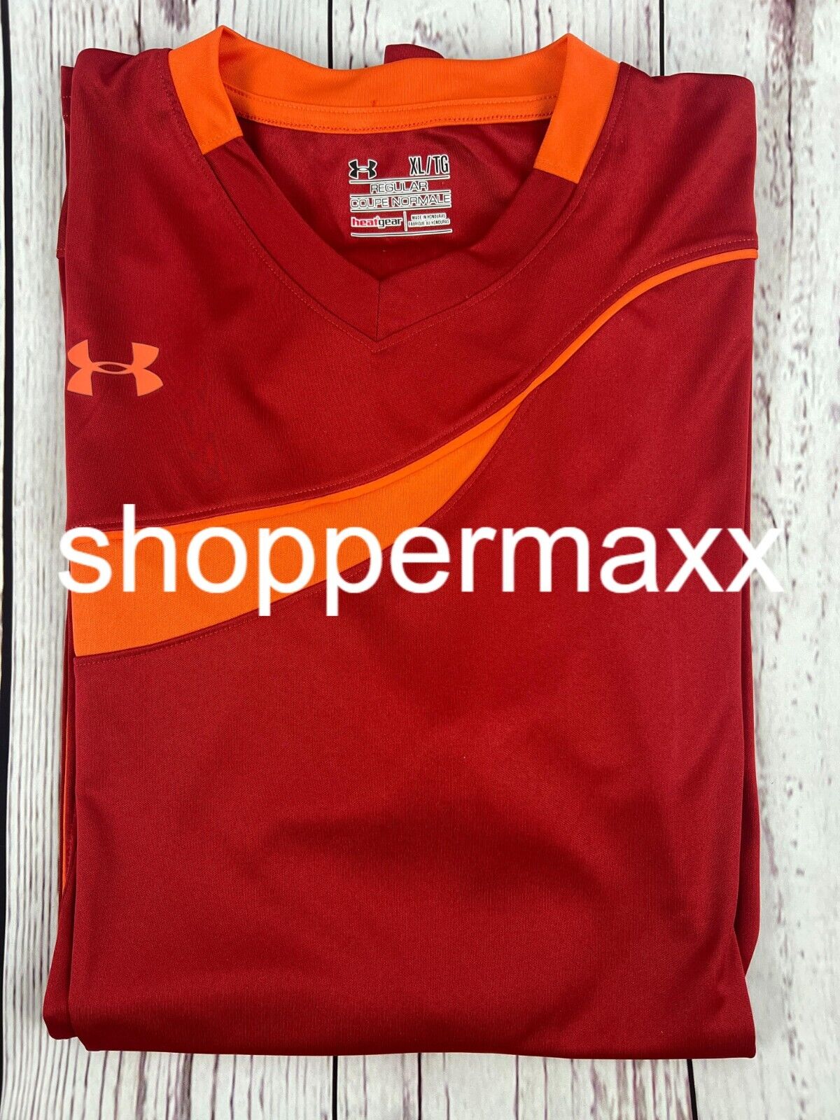 Under Armour UA Horizontal Men's Soccer GoalKeeper Jersey 1227683 Red/Orange, XL