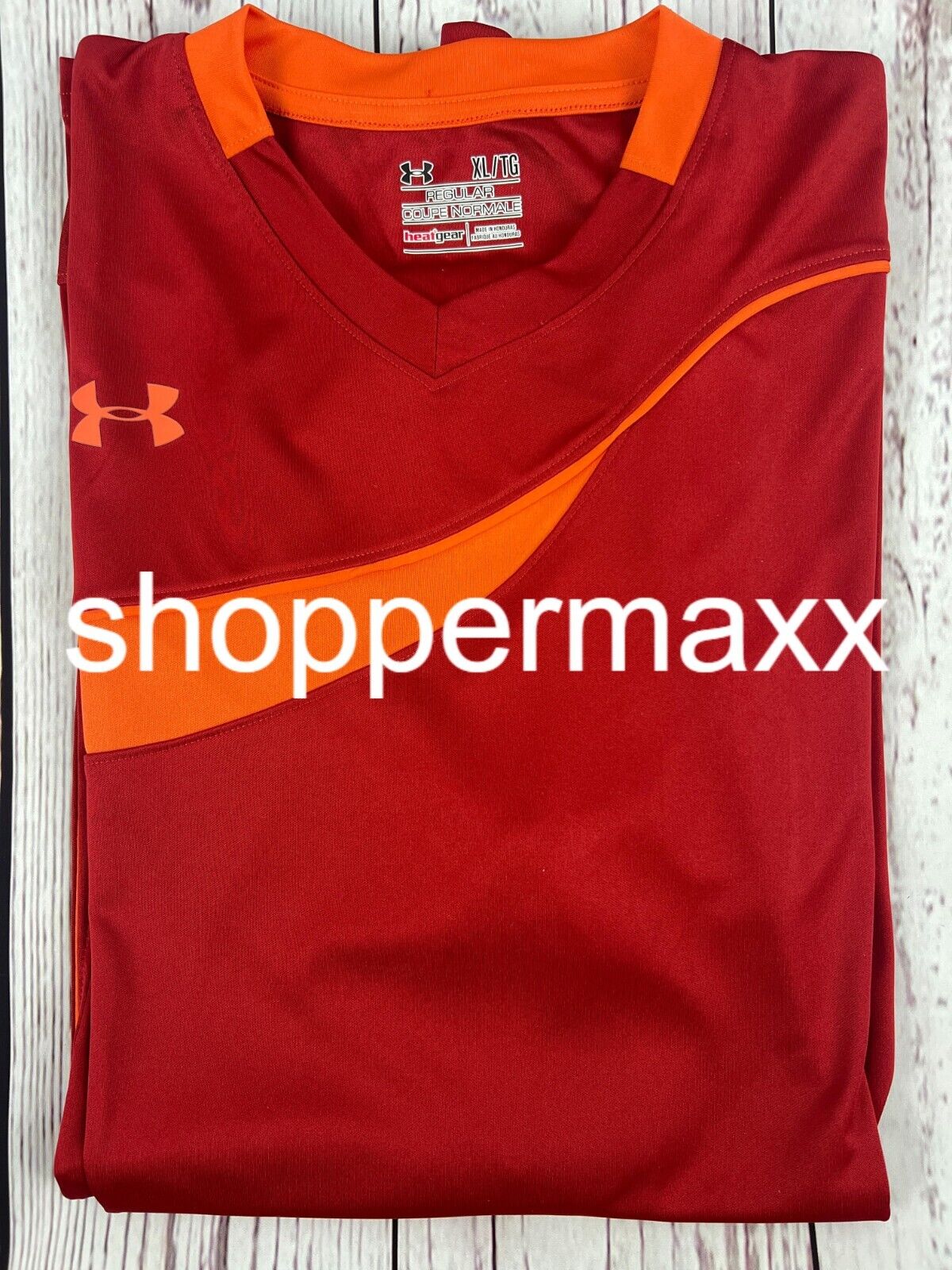 Under Armour UA Horizontal Men's Soccer GoalKeeper Jersey 1227683 Red/Orange, XL