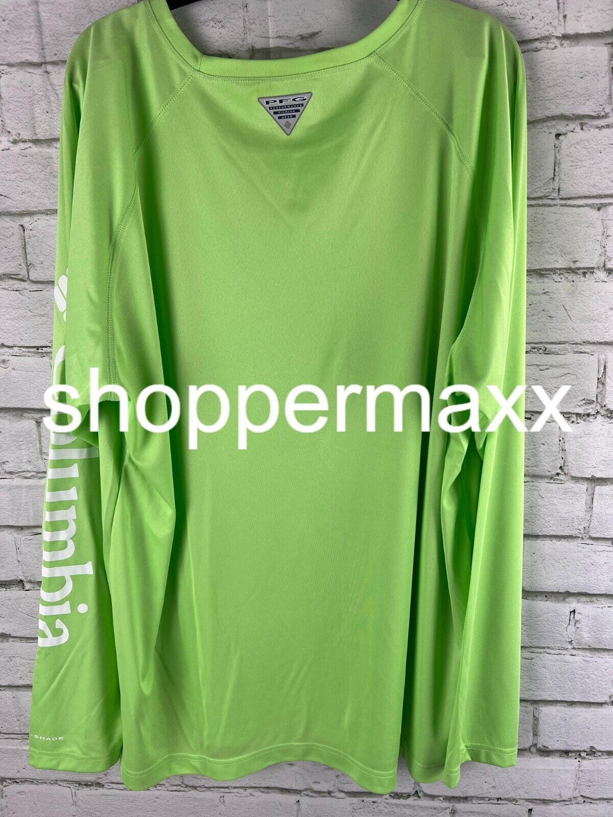 Columbia Men's Terminal Tackle Long Sleeve Fishing Shirt, Lime Green, X-Large