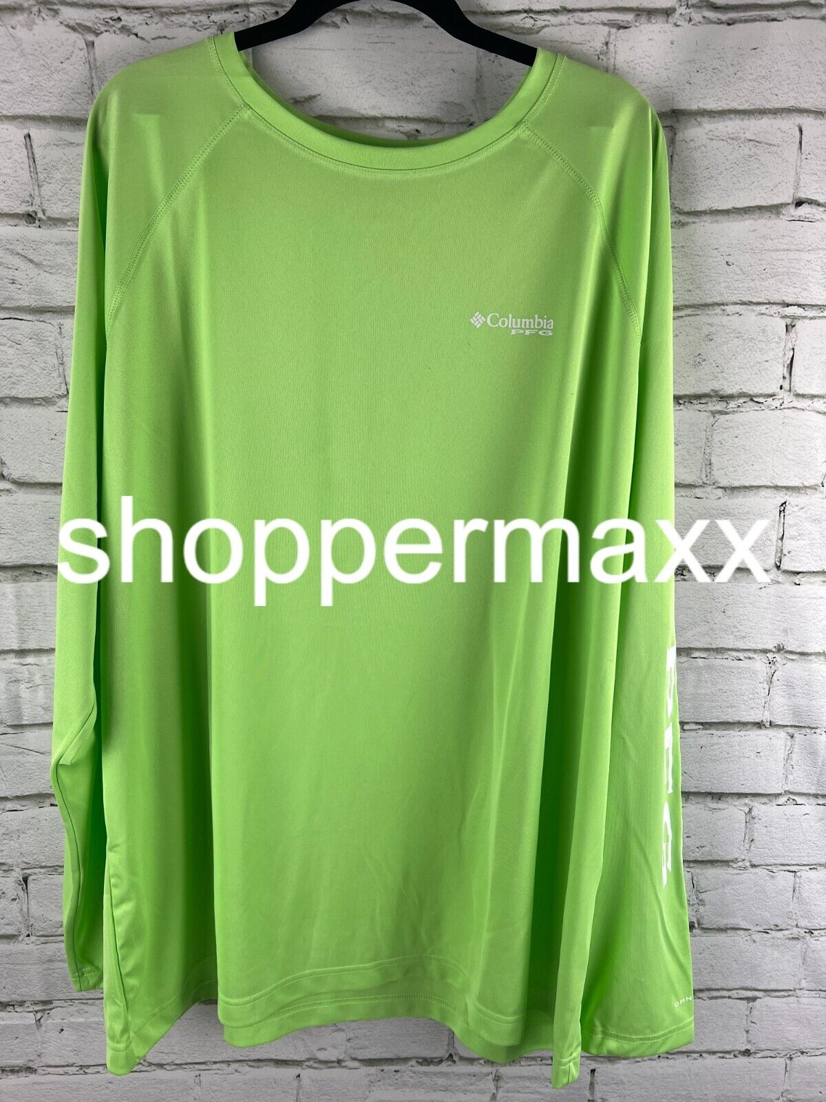 Columbia Men's Terminal Tackle Long Sleeve Fishing Shirt, Lime Green, X-Large