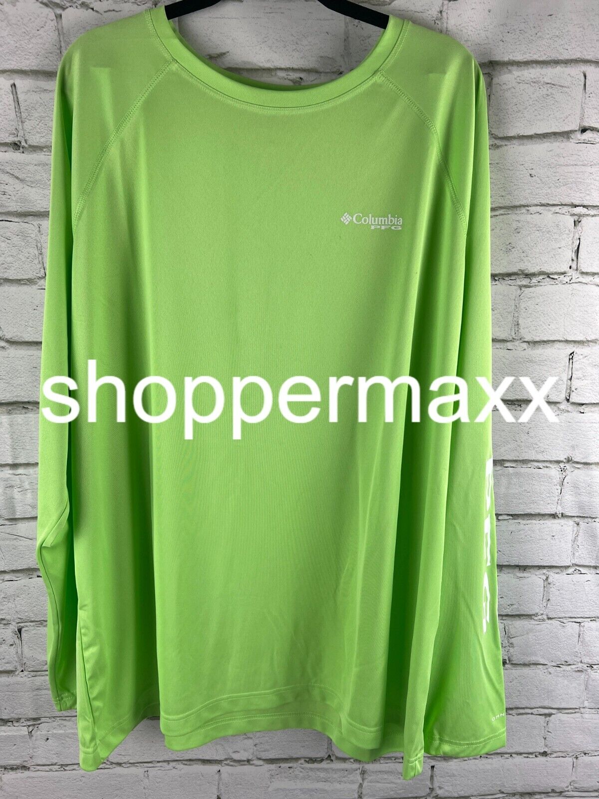 Columbia Men's Terminal Tackle Long Sleeve Fishing Shirt, Lime Green, X-Large