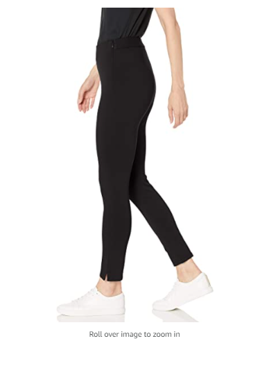 Brand - Daily Ritual Women's Ponte Side-Zip Ankle-Length Pant, Black, X-Small