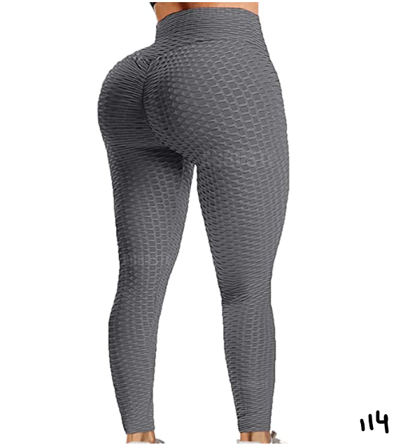Womens High Waisted Yoga Pants Tummy Control Scrunched Booty Leggings Butt Lift