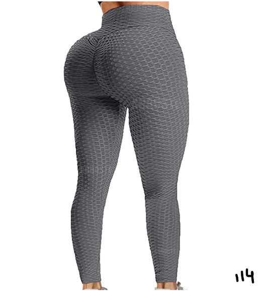 Womens High Waisted Yoga Pants Tummy Control Scrunched Booty Leggings Butt Lift