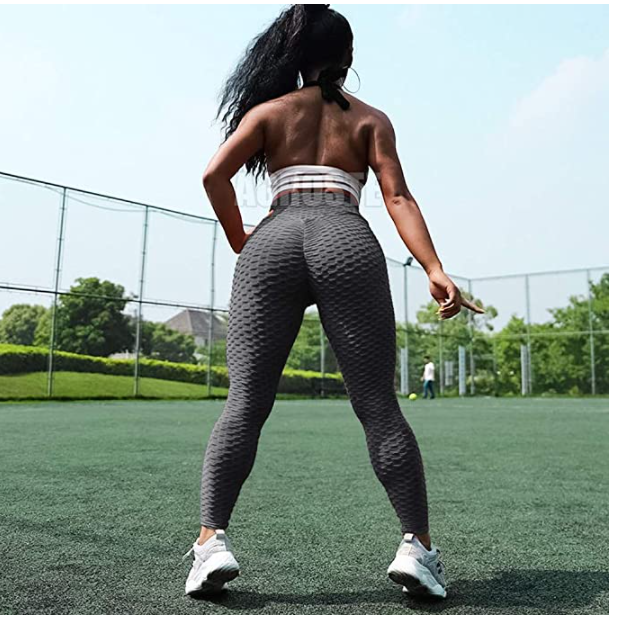 Womens High Waisted Yoga Pants Tummy Control Scrunched Booty Leggings Butt Lift