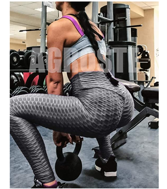 Womens High Waisted Yoga Pants Tummy Control Scrunched Booty Leggings Butt Lift