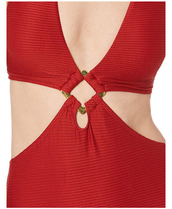 Anne Cole Studio Women's Cut Out One Piece Swimsuit, oh My Goodness Cinnamon Sz4