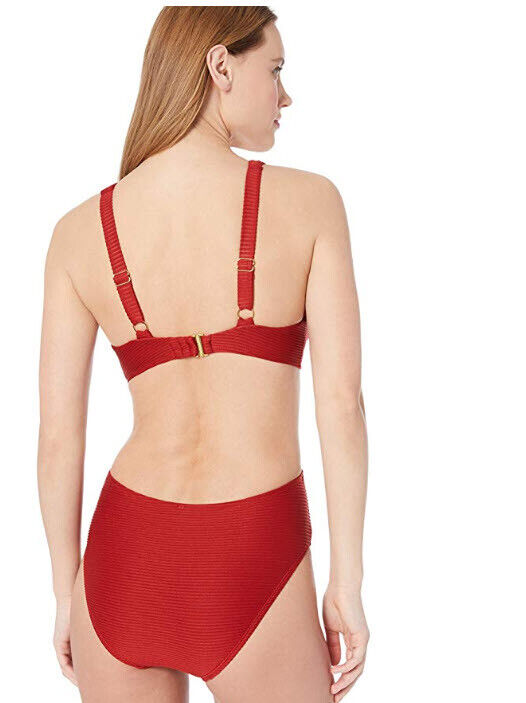 Anne Cole Studio Women's Cut Out One Piece Swimsuit, oh My Goodness Cinnamon Sz4