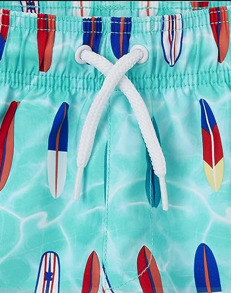 The Children's Place Boys Surfboard 2-Piece Swim Set Aegean Sea M
