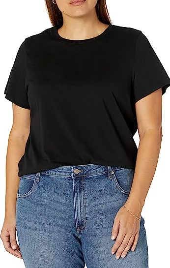 The Drop Women's Courtney Short-Sleeve Tiny Crewneck Jersey T-Shirt M