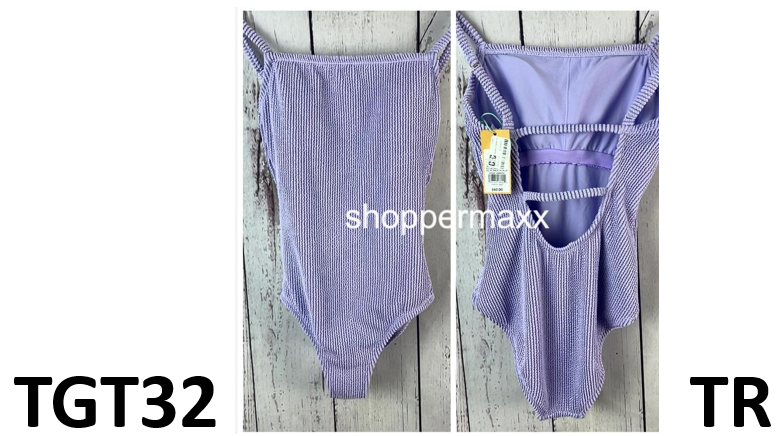 Women Pucker Textured Square Neck High Coverage One Piece Swimsuit- Kona Sol, XS