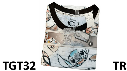 Women's Disney 100 Character Mash Up 2pc Matching Family Pajama Set - White, XL
