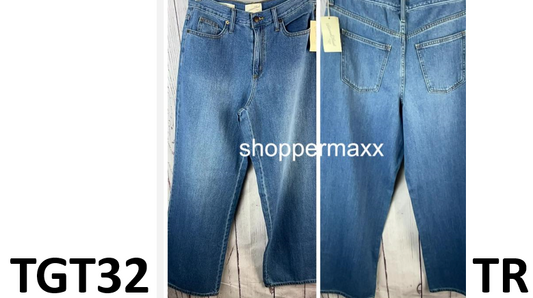 Women's High-Rise Wide Leg Jeans - Universal Thread, Medium Wash, Size 10 Long