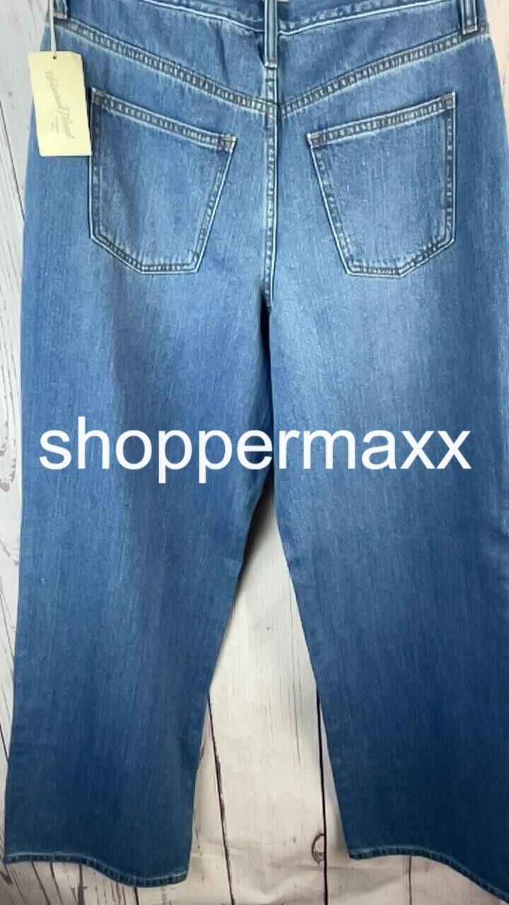 Women's High-Rise Wide Leg Jeans - Universal Thread, Medium Wash, Size 10 Long