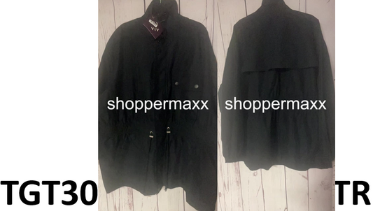 Women's Sporty Anorak Jacket - Ava & Viv, Color- Black, Size-3X