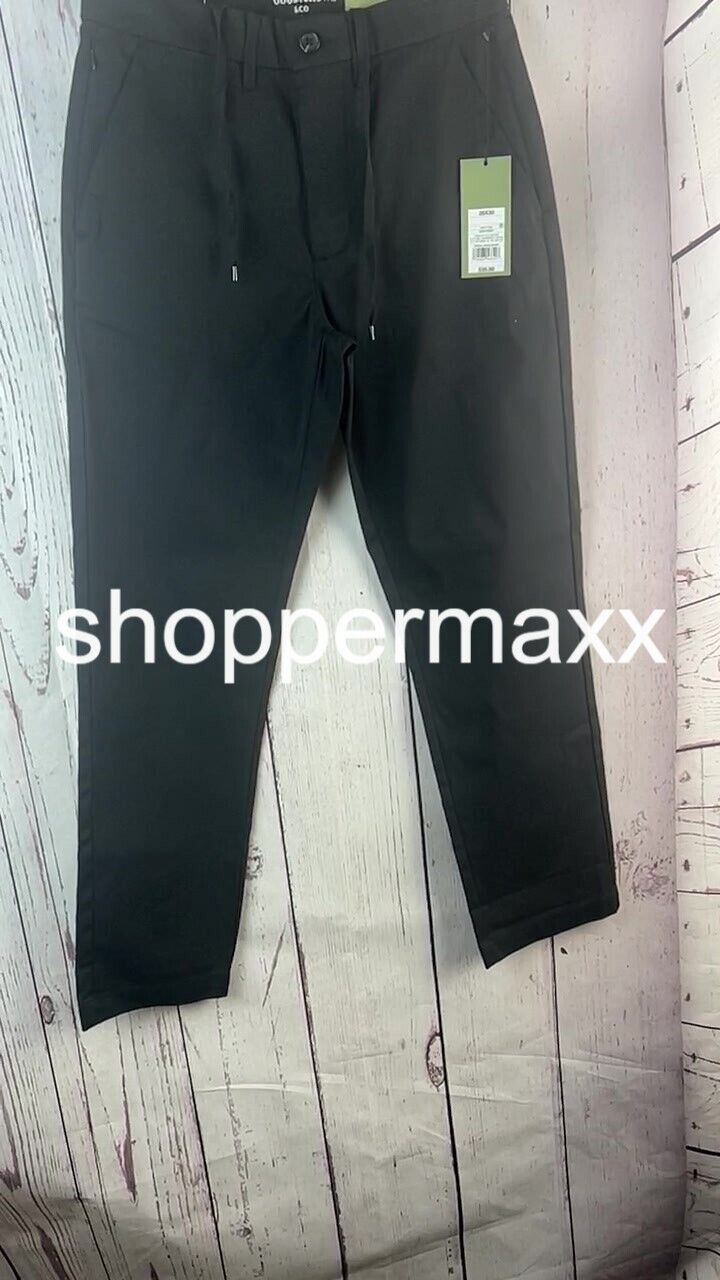 Men's Slim Fit Tech Chino Pants - Goodfellow & Co, BLACK, Size- 28WX30L