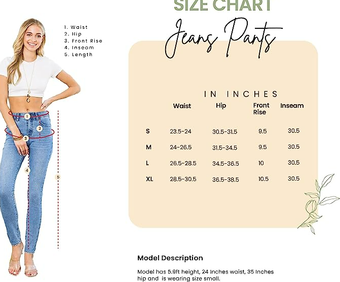 Double Denim January 5th Women's Skinny Denim Jeans Stretch Elastic Waistband S