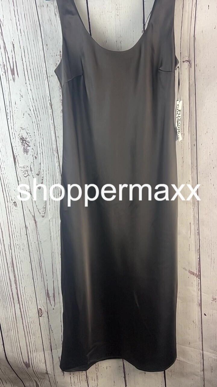 Women's Scoop Neck Strappy Midi Slip Dress -Future Collective with Reese, Size-M