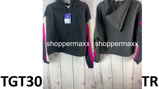 Women's Pullover Windbreaker - JoyLab, Color- BLACK, Size- Medium
