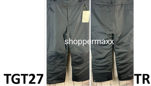 All in Motion Men's Snow Pants, Black, Size X-Large