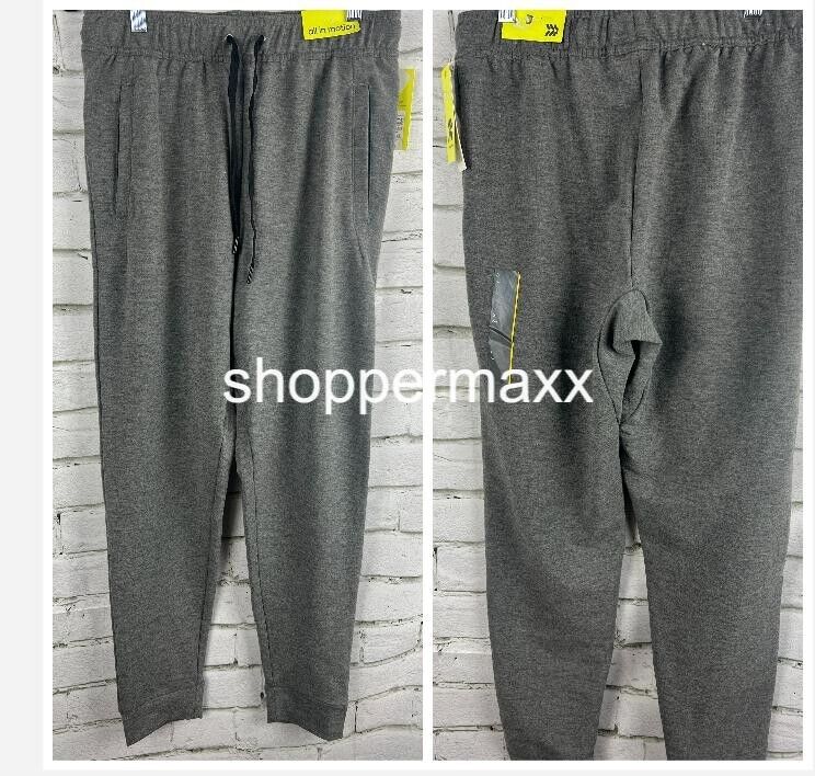 All in Motion Men's Soft Gym Pants, Grey, Size Small