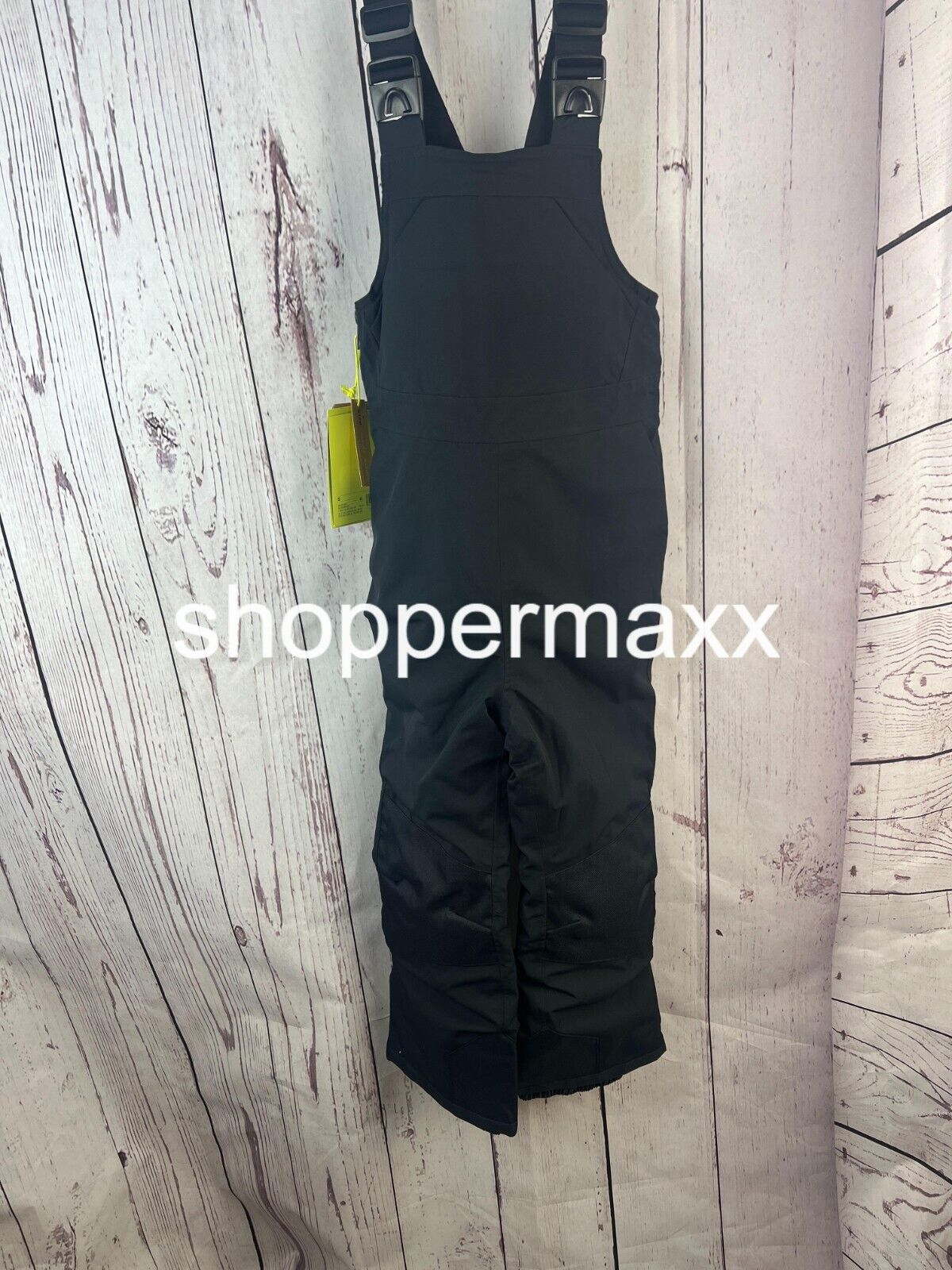 Unisex Kids' Waterproof Snow Bib - All in Motion, Black, Size Small