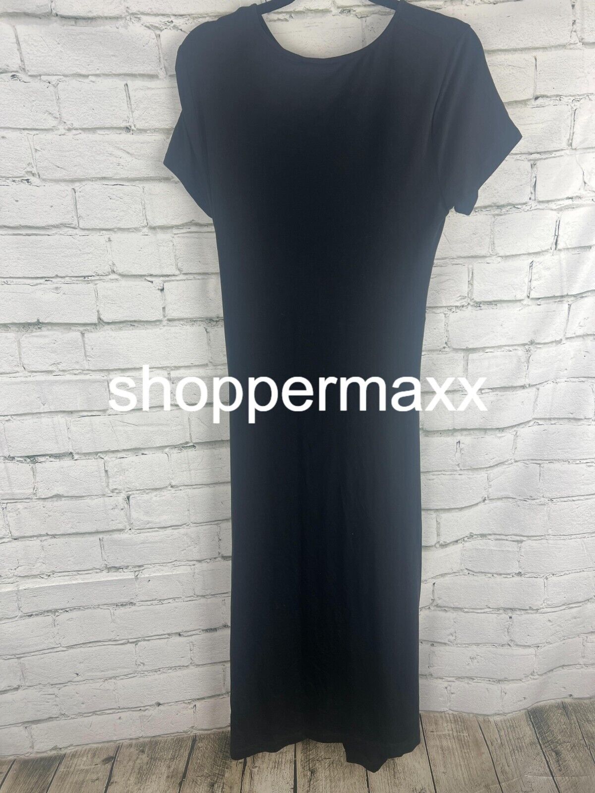 A New Day Women's Short Sleeve Tie-Front Wrap Dress, Black, Medium