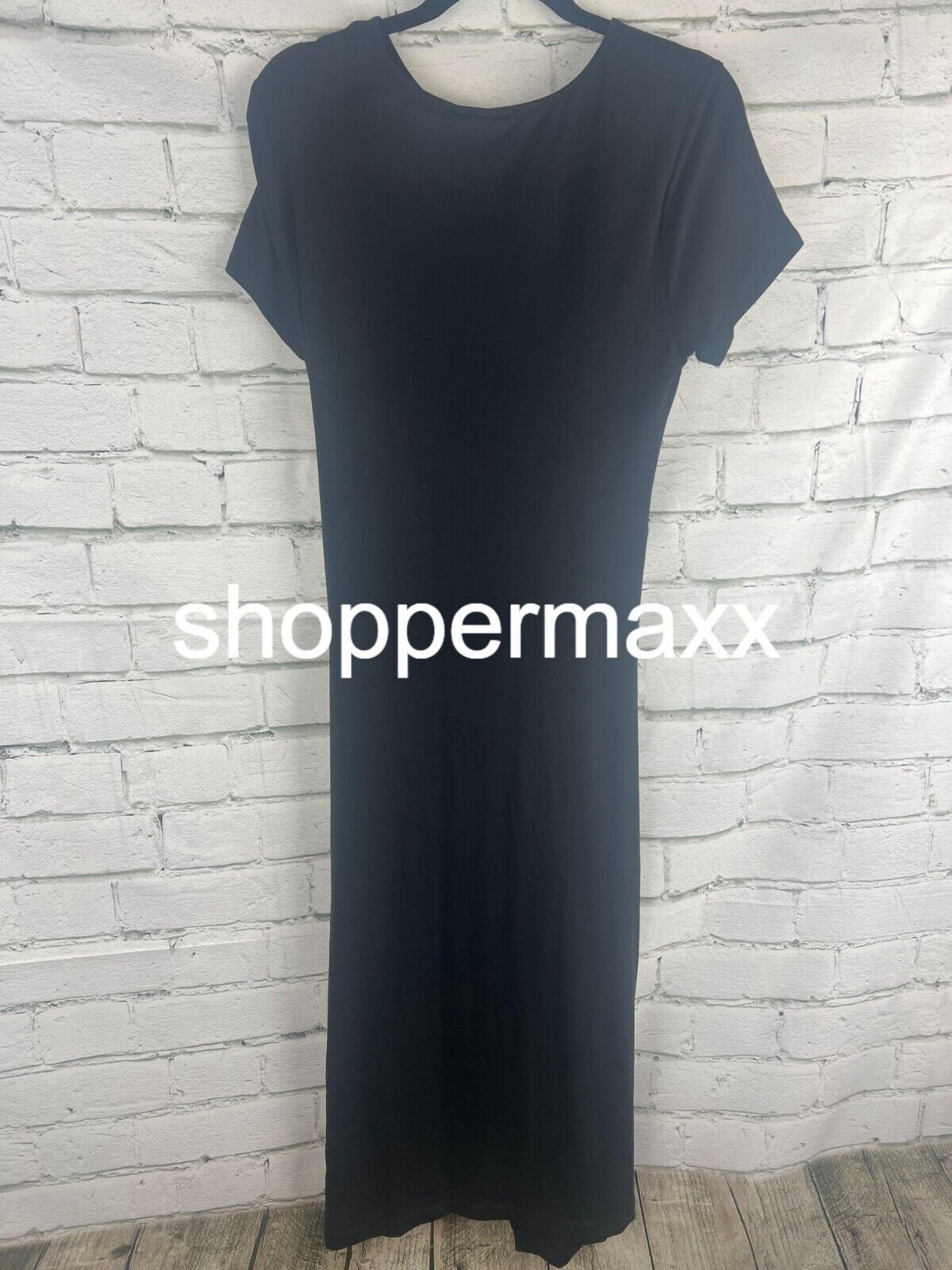 A New Day Women's Short Sleeve Tie-Front Wrap Dress, Black, Medium