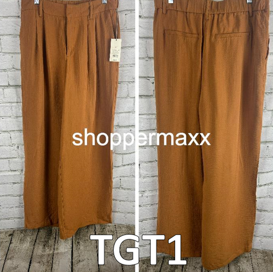 Women's High-Rise Wide Leg Pants-A New Day, Brown, Size 8, Wide Leg Casual Pants