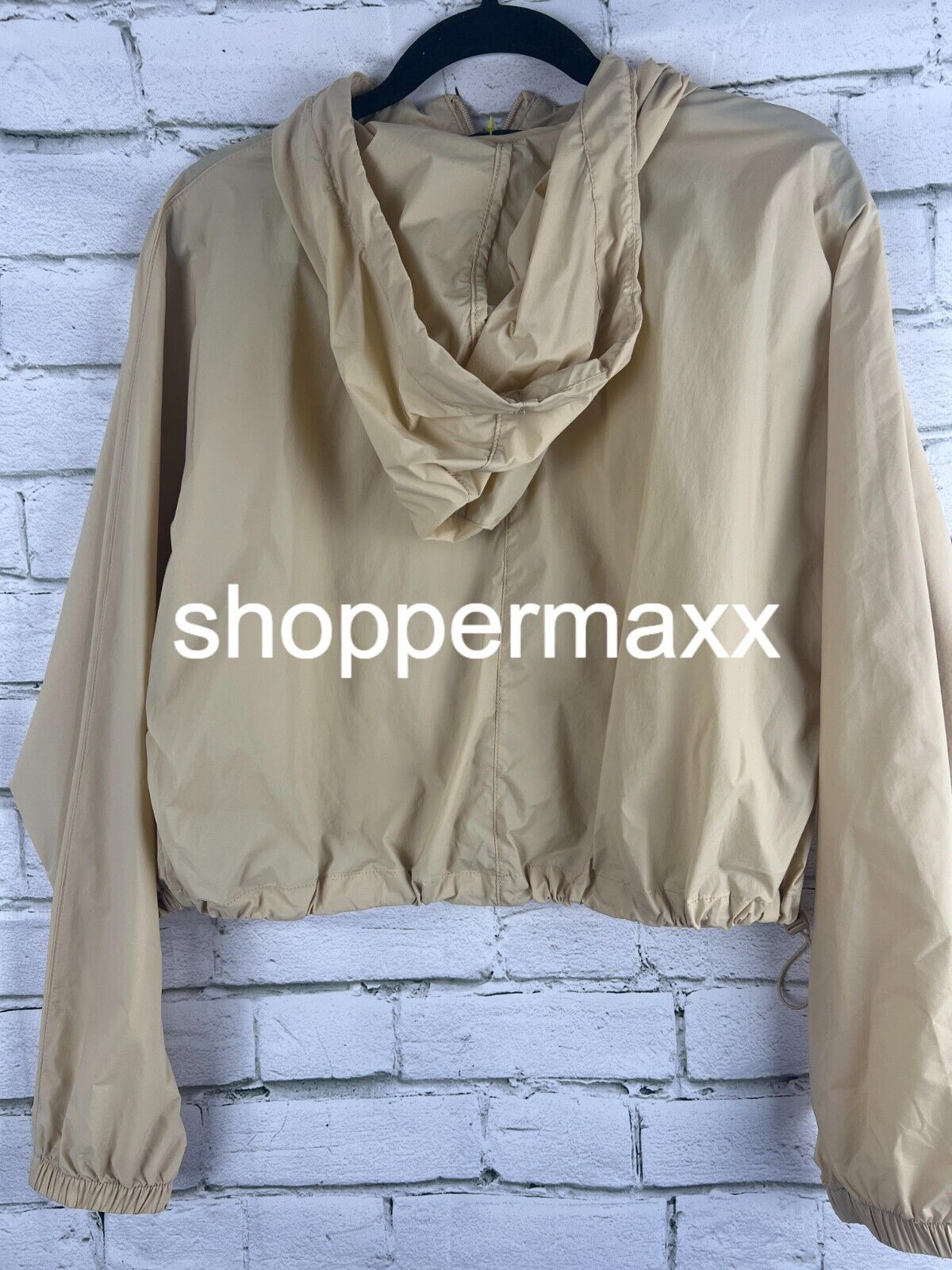 Women's Full-Zip Windbreaker Jacket - All in Motion Beige XS Women Jacket Hoodie