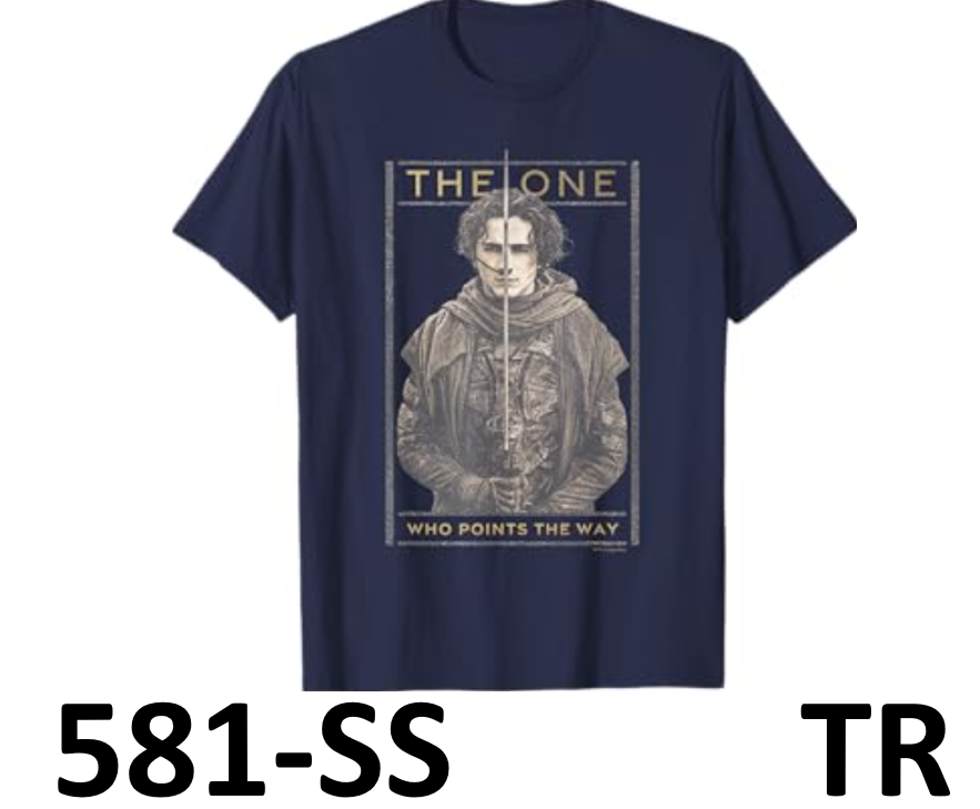 Dune Part Two The One Who Points The Way Epic Big Poster V2 T-Shirt Navy Male, M