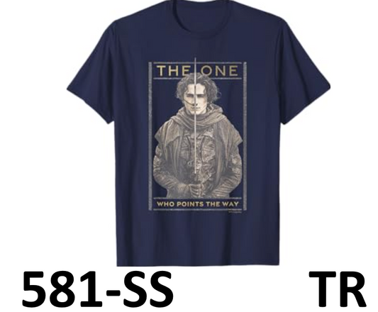 Dune Part Two The One Who Points The Way Epic Big Poster V2 T-Shirt Navy Male, M