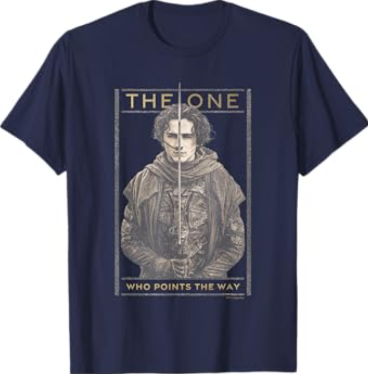 Dune Part Two The One Who Points The Way Epic Big Poster V2 T-Shirt Navy Male, M