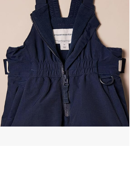 Essentials Girls and Toddlers' Water-Resistant Snow Bib Dark Navy XS