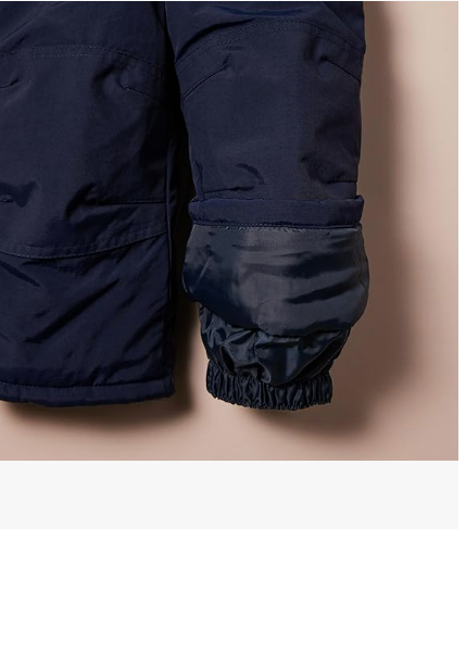 Essentials Girls and Toddlers' Water-Resistant Snow Bib Dark Navy XS