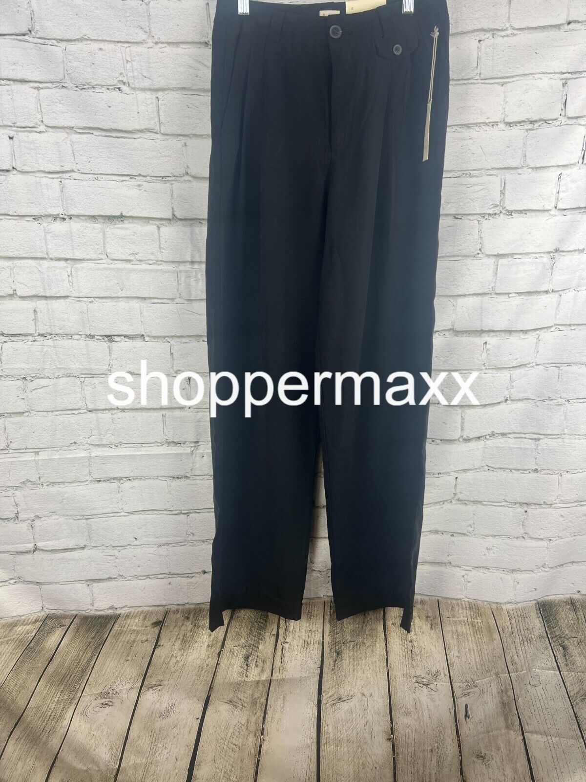 Women's High-Rise Relaxed Fit Full Length Baggy Wide Leg Trousers - A New Day 4R