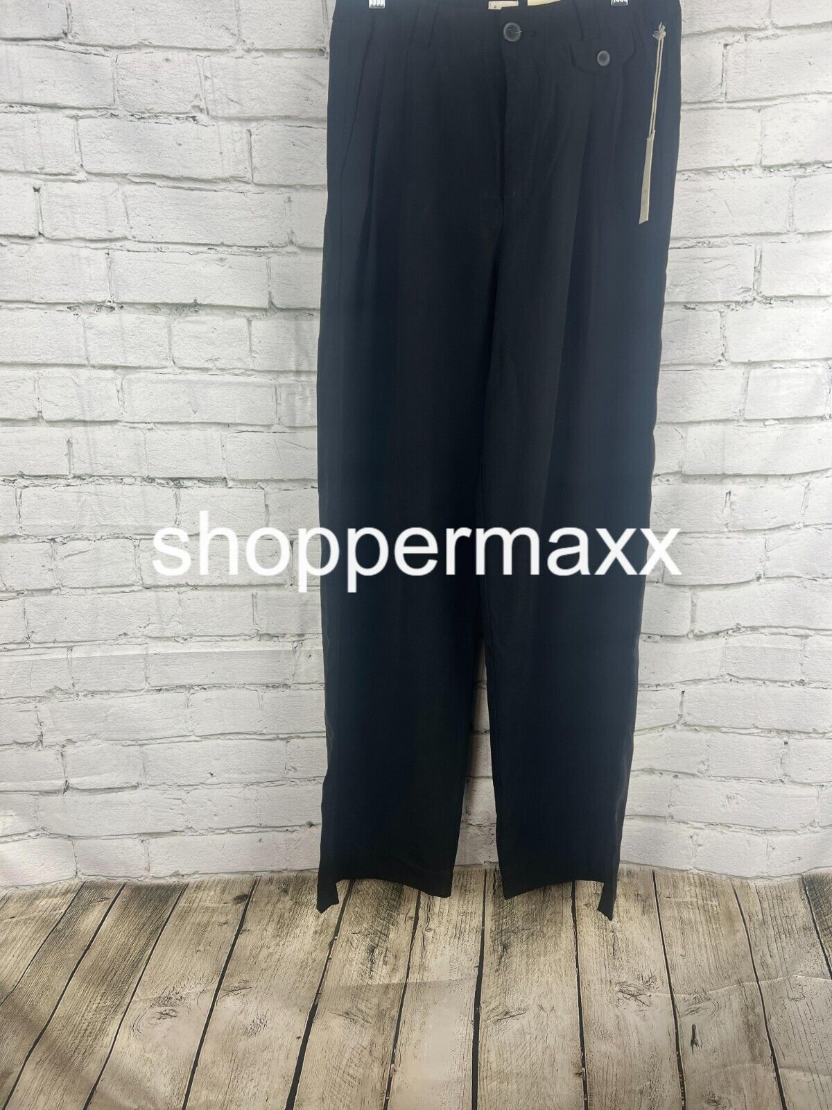 Women's High-Rise Relaxed Fit Full Length Baggy Wide Leg Trousers - A New Day 4R