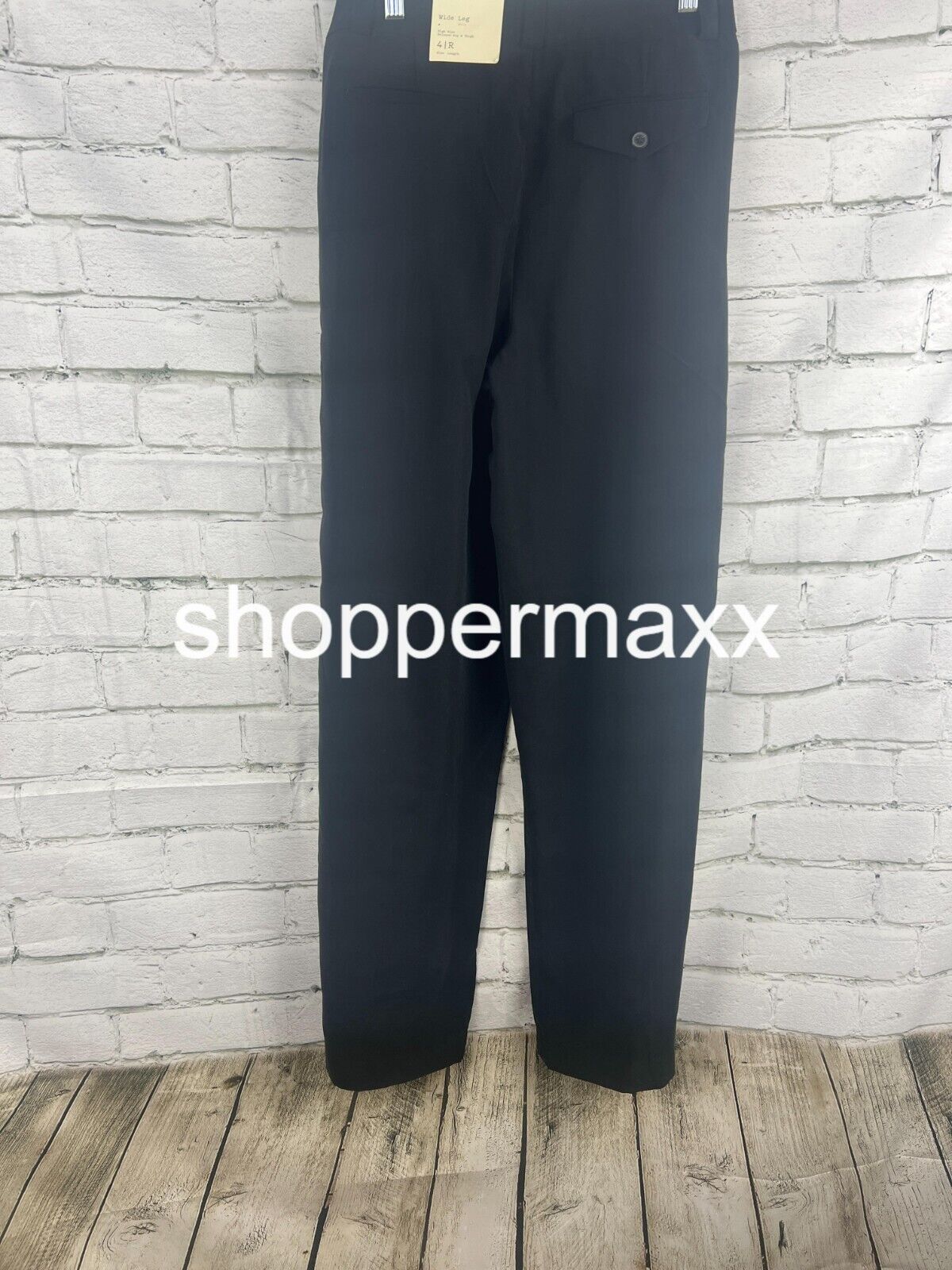 Women's High-Rise Relaxed Fit Full Length Baggy Wide Leg Trousers - A New Day 4R